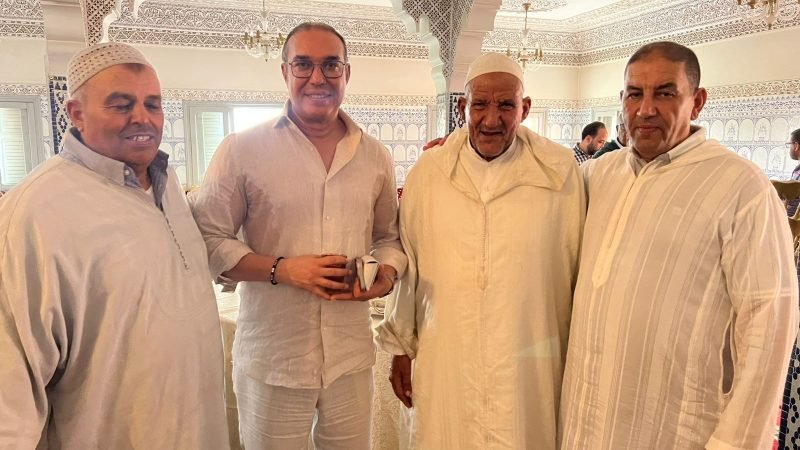 أوزين و عواض اعمارة يقودان وفد الحركة الشعبية لتقديم العزاء في رحيل قيدوم السياسيين بشيشاوة